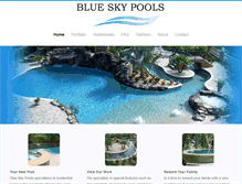 Tablet Screenshot of blueskypools.com